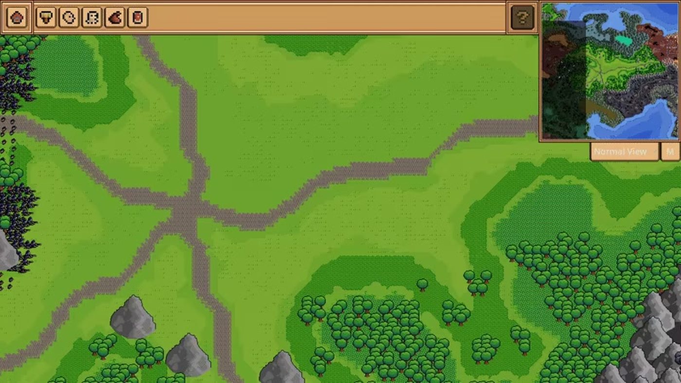 Fantasy World Manager village and surrounding land
