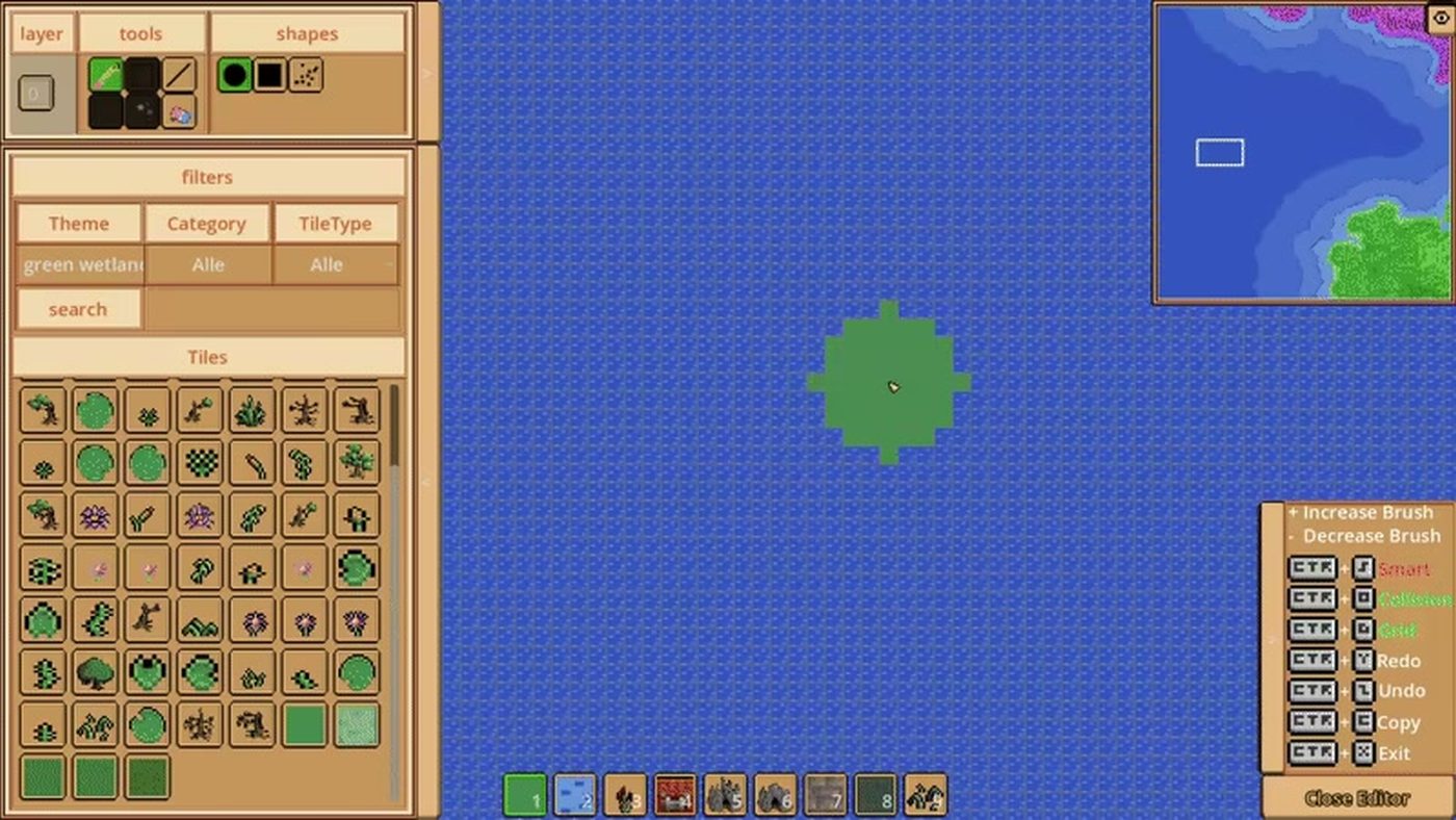 Fantasy World Manager editor panel from the launch build